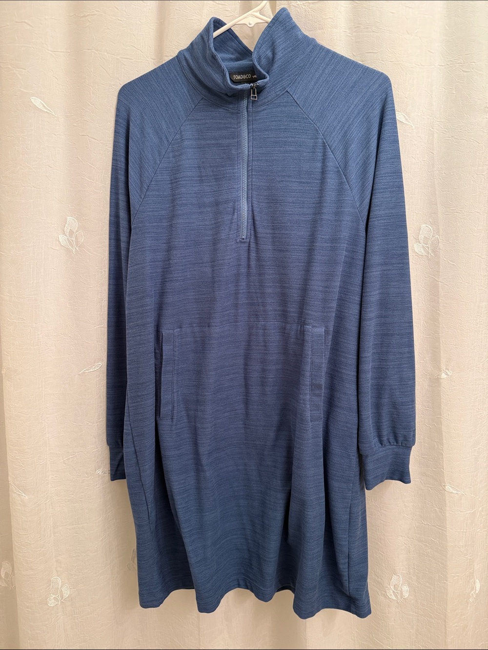 Toad&Co women’s Slate Blue Half-Zip Sweater